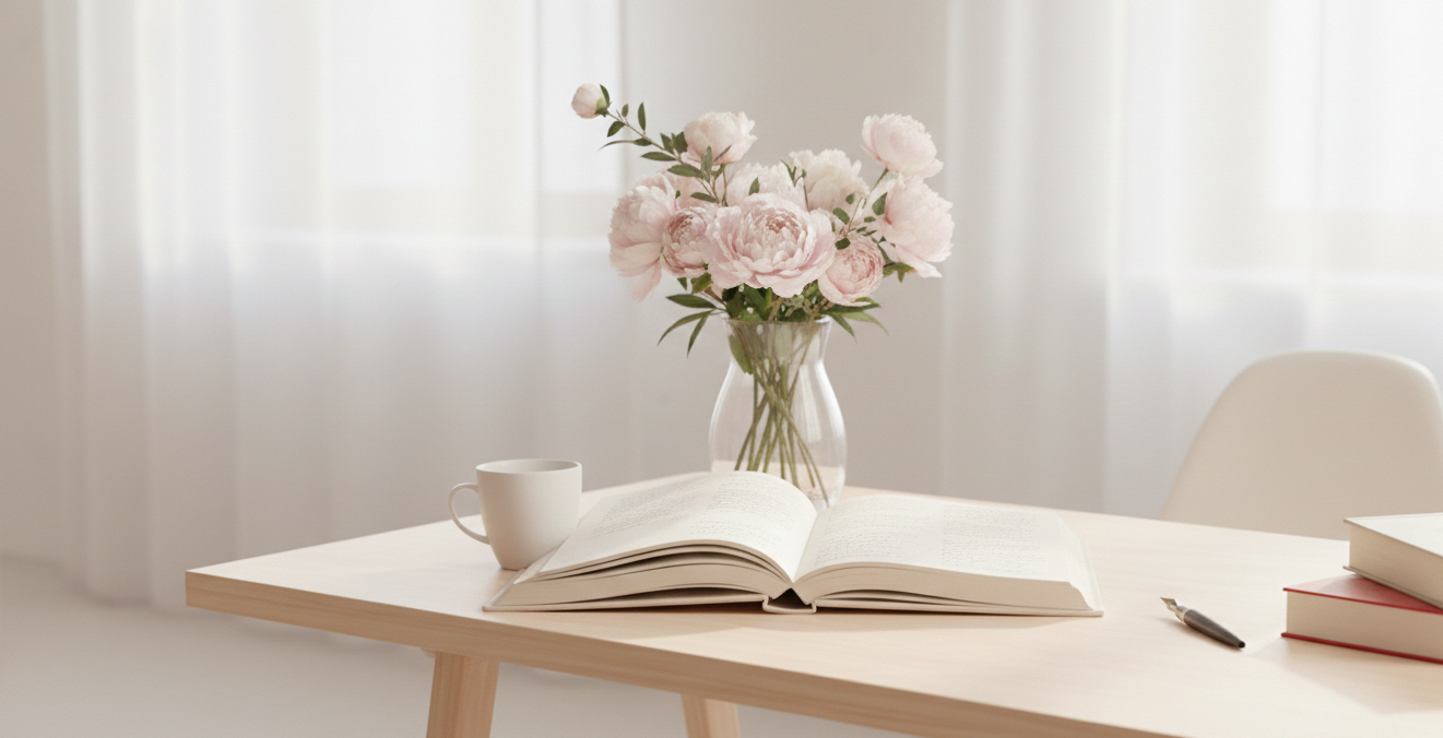 Dziennik SEO otwarty na biurku